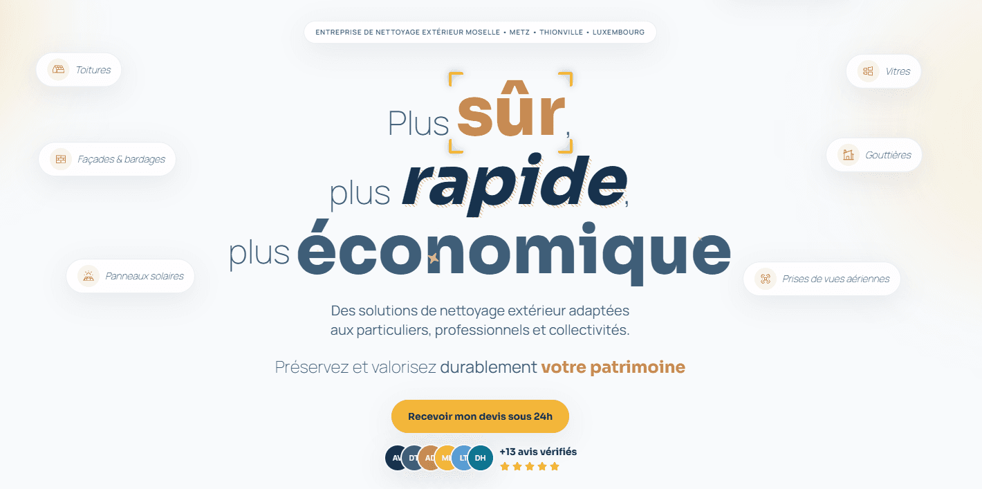 Aperçu de la page d'accueil de Drone Net Services