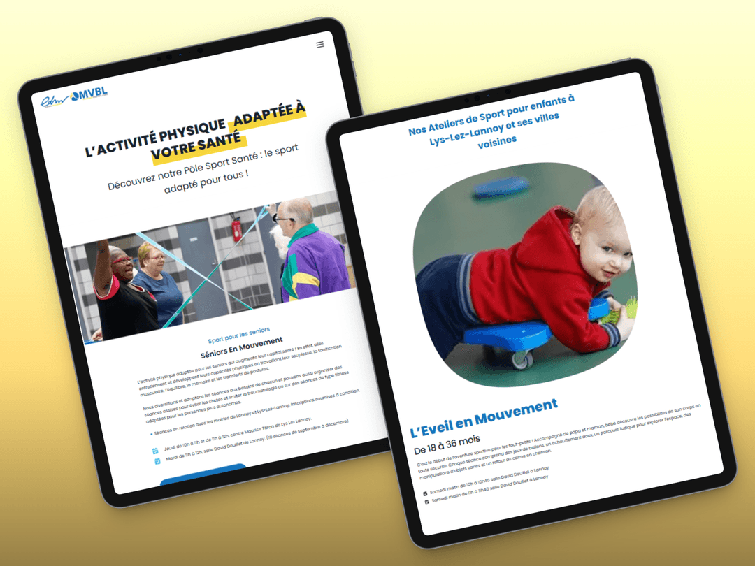 Page Activités de l'Ecole du Mouvement