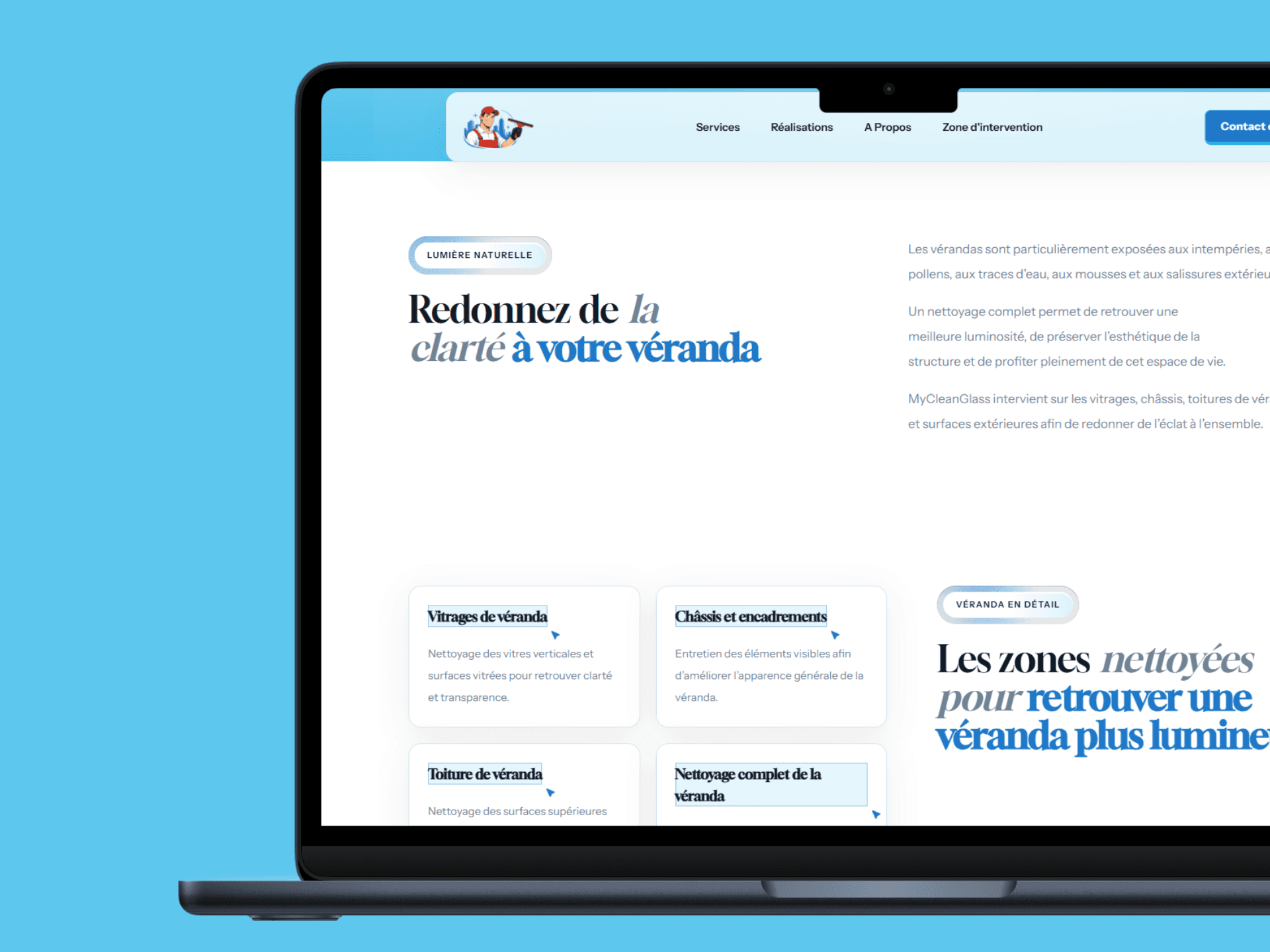 Chaque service possède désormais sa propre page optimisée.