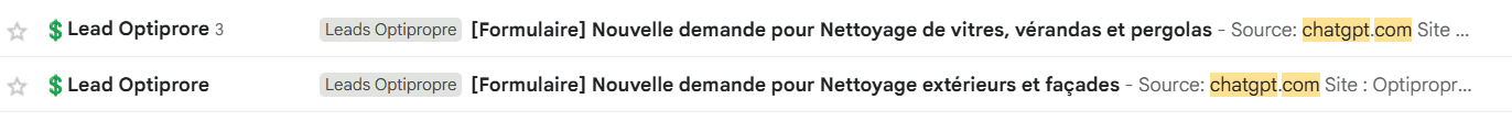 Demande Eco Clean Up avec chatgpt.com comme source